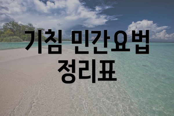 기침 민간요법 정리표