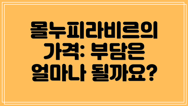 몰누피라비르의 가격: 부담은 얼마나 될까요?