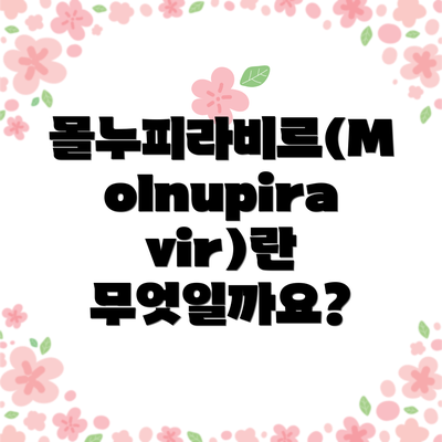 몰누피라비르(Molnupiravir)란 무엇일까요?