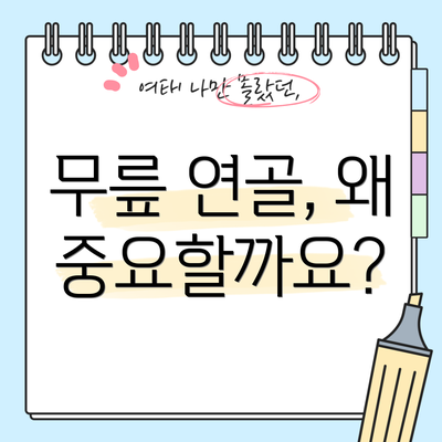 무릎 연골, 왜 중요할까요?