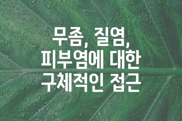 무좀, 질염, 피부염에 대한 구체적인 접근