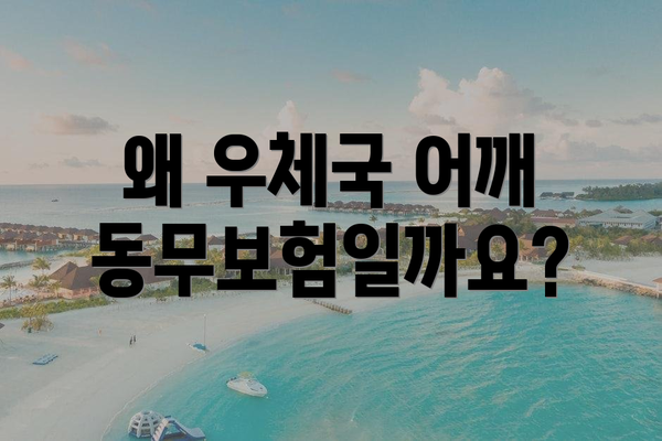 왜 우체국 어깨동무보험일까요?