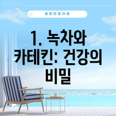 1. 녹차와 카테킨: 건강의 비밀