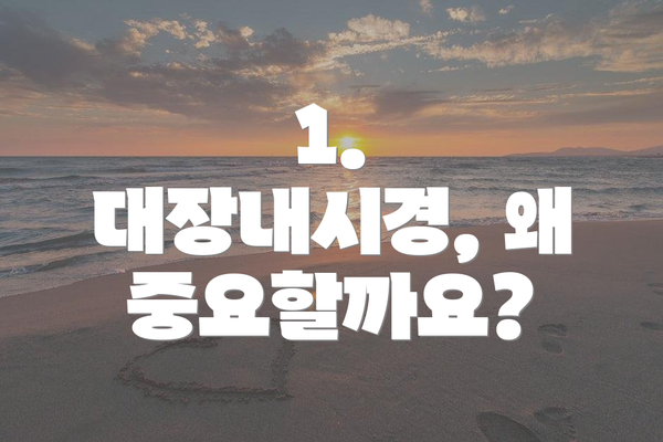 1. 대장내시경, 왜 중요할까요?