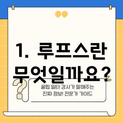 1. 루프스란 무엇일까요?