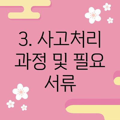 3. 사고처리 과정 및 필요 서류