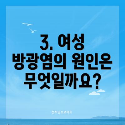 3. 여성 방광염의 원인은 무엇일까요?
