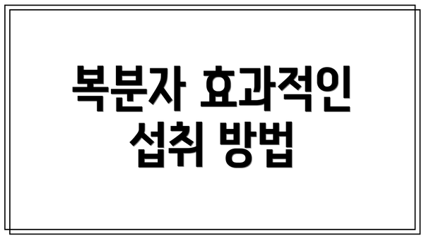 복분자 효과적인 섭취 방법