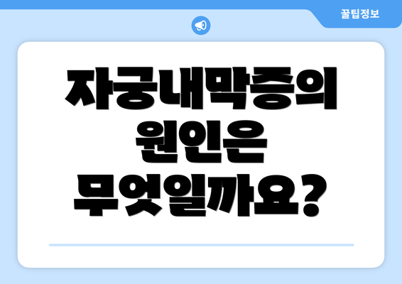 자궁내막증의 원인은 무엇일까요?