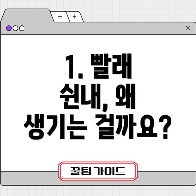 1. 빨래 쉰내, 왜 생기는 걸까요?