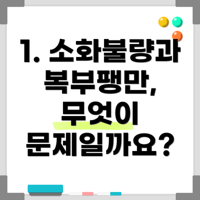 1. 소화불량과 복부팽만, 무엇이 문제일까요?
