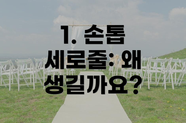 1. 손톱 세로줄: 왜 생길까요?