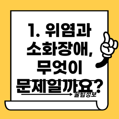 1. 위염과 소화장애, 무엇이 문제일까요?