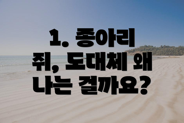 1. 종아리 쥐, 도대체 왜 나는 걸까요?