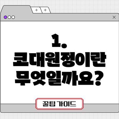 1. 코대원정이란 무엇일까요?
