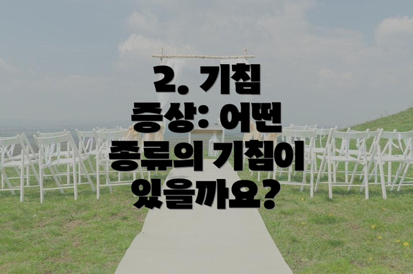2. 기침 증상: 어떤 종류의 기침이 있을까요?