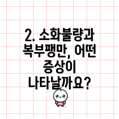 2. 소화불량과 복부팽만, 어떤 증상이 나타날까요?