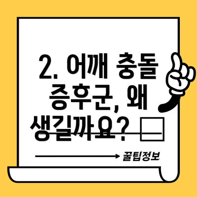 2. 어깨 충돌 증후군, 왜 생길까요? 🤔