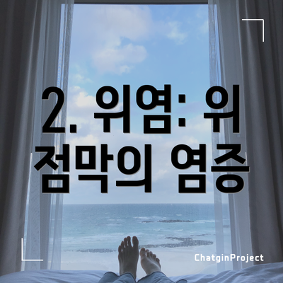 2. 위염: 위 점막의 염증
