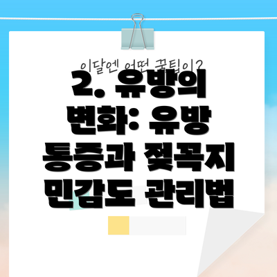 2. 유방의 변화: 유방 통증과 젖꼭지 민감도 관리법