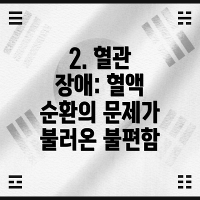 2. 혈관 장애: 혈액 순환의 문제가 불러온 불편함