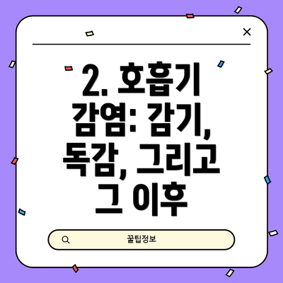 2. 호흡기 감염: 감기, 독감, 그리고 그 이후