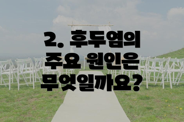 2. 후두염의 주요 원인은 무엇일까요?