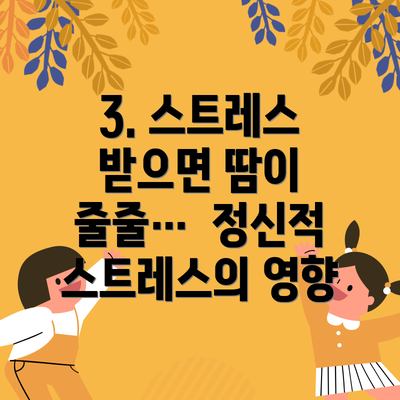 3. 스트레스 받으면 땀이 줄줄…  정신적 스트레스의 영향