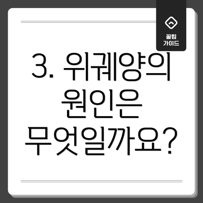 3. 위궤양의 원인은 무엇일까요?