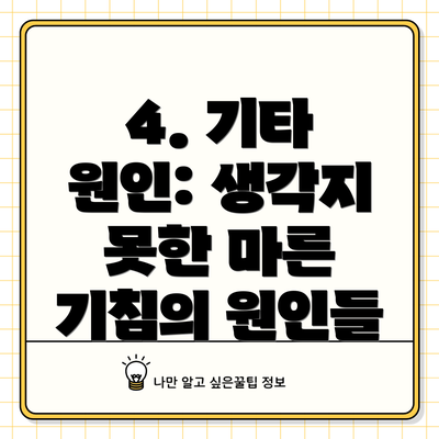 4. 기타 원인: 생각지 못한 마른 기침의 원인들