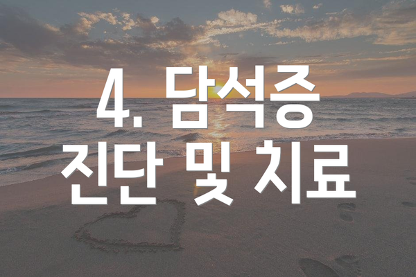 4. 담석증 진단 및 치료