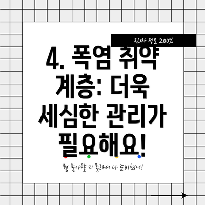 4. 폭염 취약 계층: 더욱 세심한 관리가 필요해요!