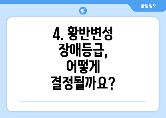 4. 황반변성 장애등급, 어떻게 결정될까요?