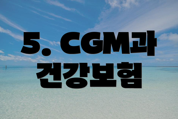 5. CGM과 건강보험