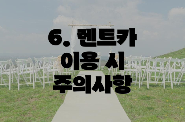 6. 렌트카 이용 시 주의사항