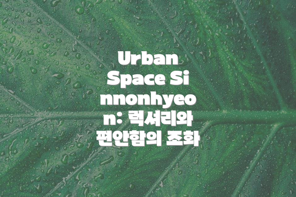 Urban Space Sinnonhyeon: 럭셔리와 편안함의 조화