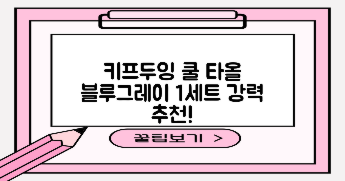 키프두잉 건식 스포츠 쿨 타올 케이스, 블루 + 그레이, 1세트 추천 리뷰