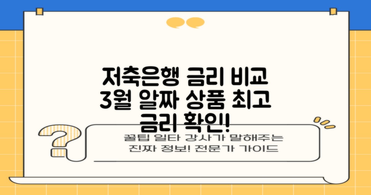 24년 3월, 저축은행 금리 비교: 알짜만 모았어요!