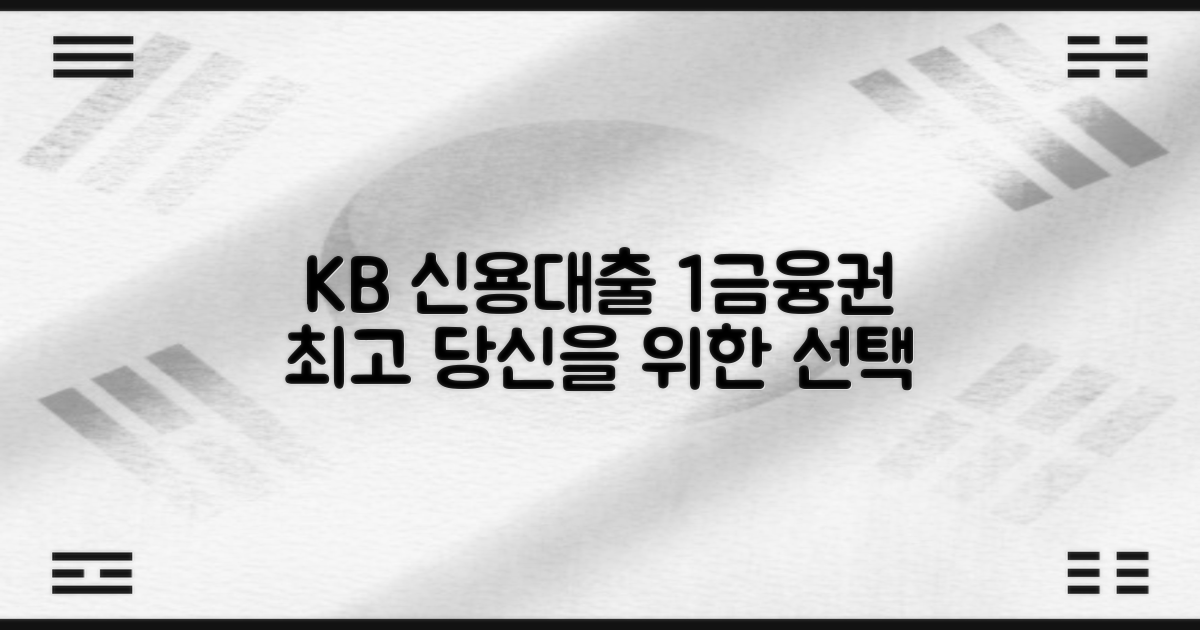 KB 신용대출: 1금융권에서 당신의 금융 목표를 지원합니다
