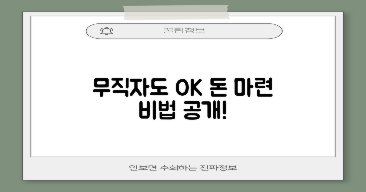 무직자, 자금 마련 해법 공개!