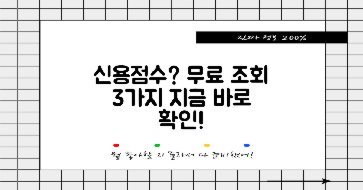 신용점수 무료조회, 궁금하신가요? 3가지 핵심 조회 방법