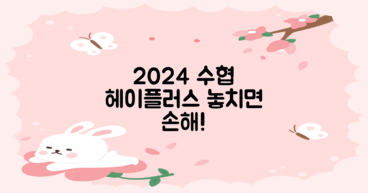 혹시 놓치는 혜택? 2024년 수협 헤이플러스대출 변경점 요약