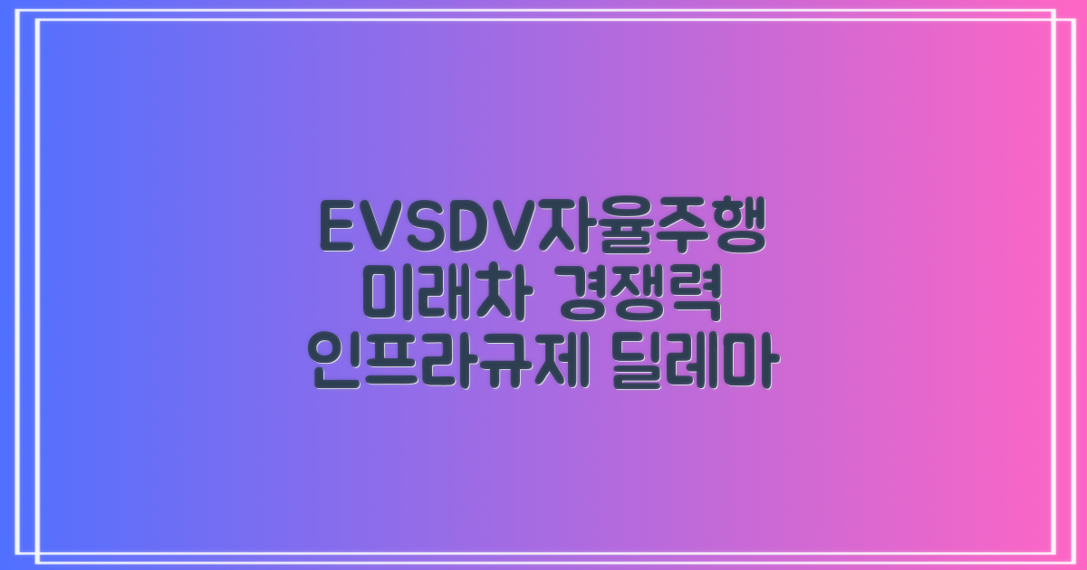 EV, SDV, 자율주행: 미래 자동차 경쟁력, 인프라와 규제의 딜레마