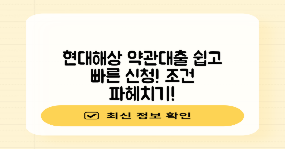 현대해상 약관대출, 쉽고 빠른 신청 & 조건 파헤치기!