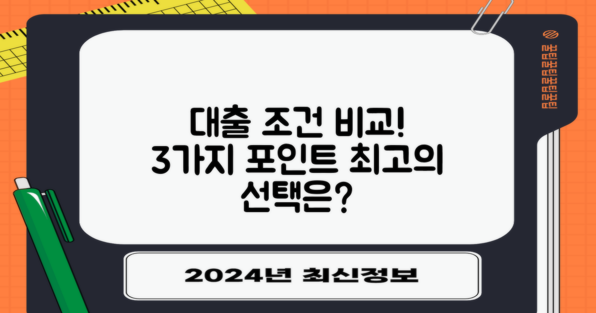 3가지 대출 조건 비교