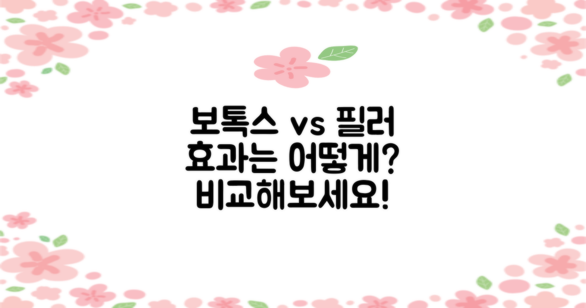 보톡스 vs 필러 효과 비교