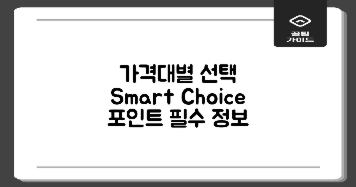 가격대별 선택 포인트