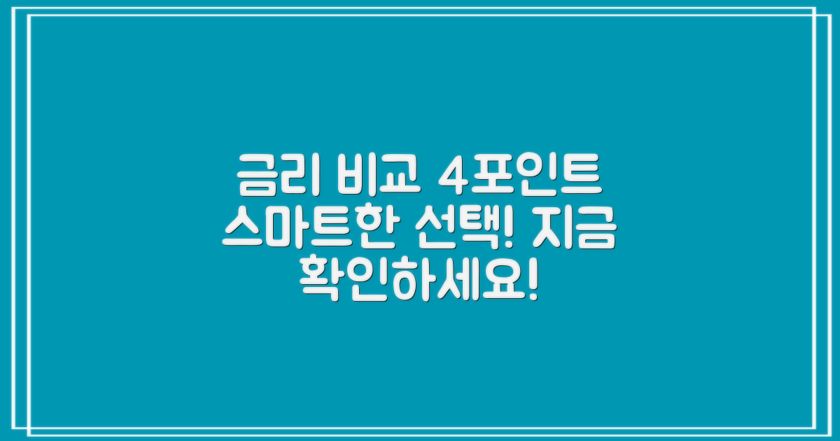 4가지 금리 비교 포인트