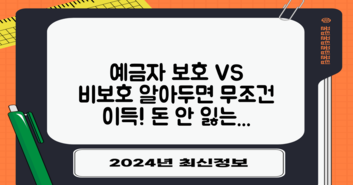 예금자 보호 vs 비보호 비교
