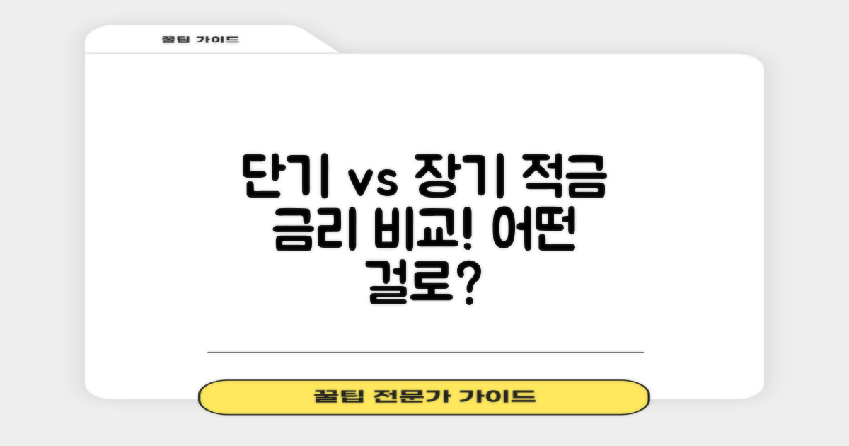 단기 vs 장기 적금 금리 비교